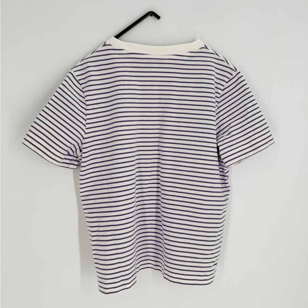 Cos Clean Cut Regular Striped T-Shirt In White Purple - Picture 5 of 7